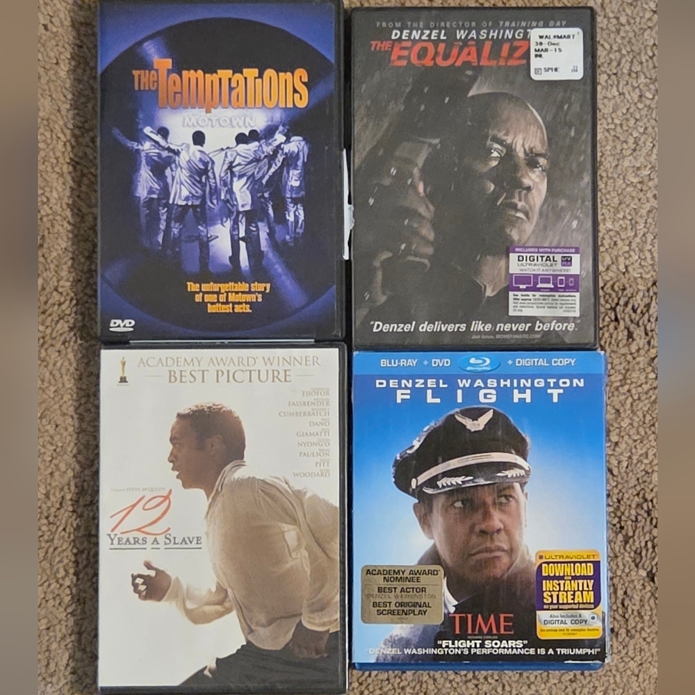 Movie DVD Collection 15 DVD's : Such As The Equalizer, The Temptations, Etc